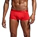 Innerternet Calzoncillos tipo bóxer para hombre, estilo informal, retro, de algodón, sin agujeros, para hombre, {11} adecuados para deporte, diario y exterior, rojo, L