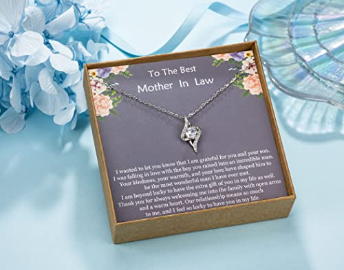 Nourishlov Mother In Law Gifts From Daughter In Law - Mother In Law Gifts, Sterling Silver Cubic Zirconia Pendant, Mom Gifts, Mother's Day Gift, Christmas/Wedding Jewelry #TOP4