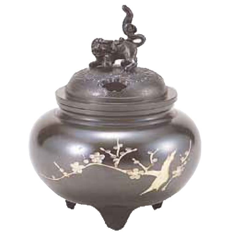 Amazon｜香炉 鉄鉢型 獅子蓋（梅彫金） 57-07｜仏壇用香炉 オンライン通販