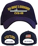 Spiffy Custom Gifts Personalized USS Dwight D. Eisenhower CVN-69 Embroidered Baseball Cap Navy
