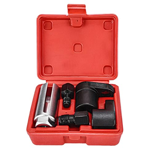 DXNQ 5 PCS Automotive Oxygen Sensor Socket Removal Tool Set, O2 Sensor Wrench and Thread Chaser Set Offset Oxygen Remover, O2 Oxygen Sensor Socket Set Wrench Remover Tool Kit