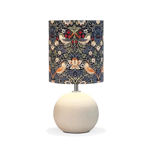 [mimi lamp]ミミランプ(白) - ウィリアムモリス いちご泥棒(日本製)テーブルスタンド・照明