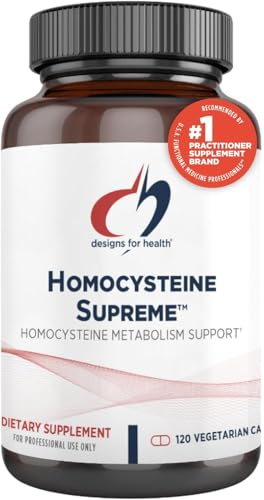 Designs for Health Homocysteine Supreme - Methylated Multivitamin of B Vitamins with Riboflavin, B6, B12, Folate, L-Serine & TMG for Brain Support & Healthy Inflammatory Response (120 Caps)