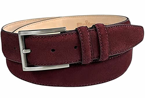 Image of Men's Belt Suede Full Leather Belt Casual Dress Leather Belt 1-3 /8 inch(35mm) Wide, Multi-Style Options