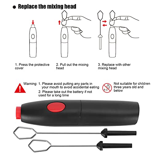 Pigment Roerder, Elektrische Pigment Roerder Mixer Draagbare Pigment Mixer Verf Elektrische Mixer met 2 Stuks voor Art… - Afbeelding 5
