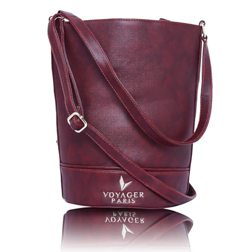 Image of Camelia Bucket Bag | Women Vegan Leather Shoulder bag | Adjustable Sling Strap | Larger Capacity Tall Bag | | Ideal For Shopping Office & Travel