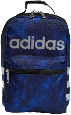adidas Santiago 2 Insulated Lunch Bag, Stone Wash Team Royal Blue/Black/Silver Metallic, One Size