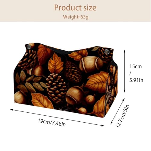 Support de boîte à mouchoirs en cuir et déco de maison