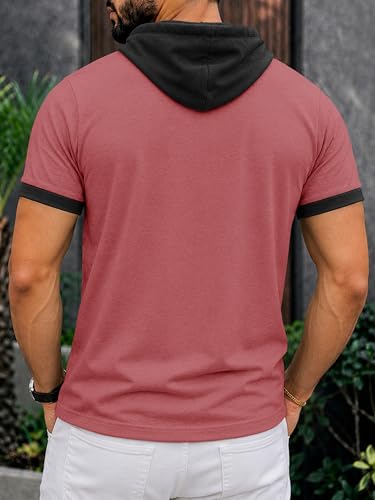 Image of Noble Monk Men's Regular Fit Hoodie T-Shirt for Man |Half Sleeves Tshirt for Men | Casual Wear Stylish T-Shirt for Man | Gym Tshirt for Men