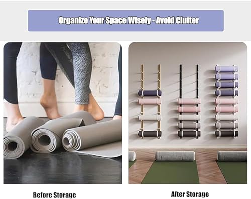 Tapis de yoga encombrant ? Solution gain de place avec support mural