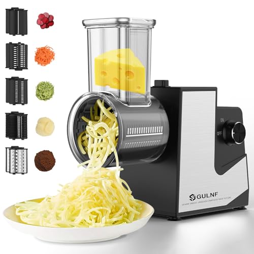 Electric Cheese Grater - 5 in 1 Rotary Cheese...
