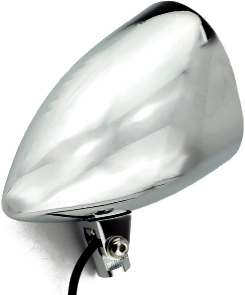 Motorcycle 6" H4 Halogen Headlights Tri-Bar Aluminum Visor Bullet Chrome Head Light Lamp for Harley Sportster XL Dyna Softail FXR FXST Chopper Bobber Custom