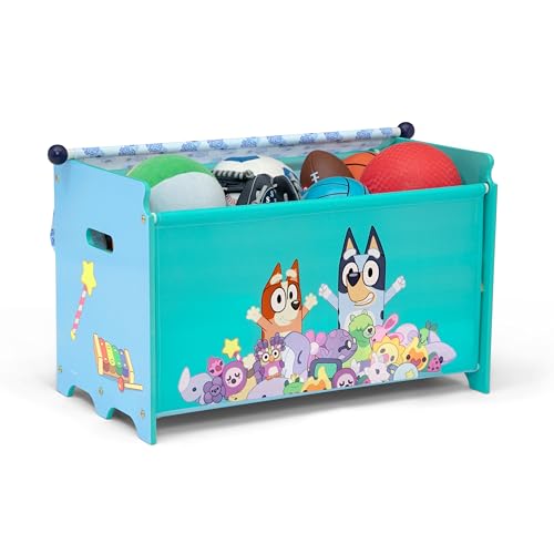 Delta Children Bluey 3-Piece Toddler Playroom Set &ndash; Includes Table, Chair and Toy Box, Blue