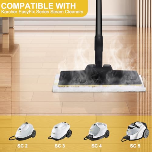 Vicloon 5 Stück Ersatz-Mikrofasertuch Set kompatibel für Kärcher Dampfreiniger EasyFix SC2, SC3, SC4, SC5, Neues Set mit 3 Bodendüse und 2 Handdüse