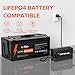 LiTime 48V(58.4V) Lithium Battery Charger, for 51.2V Golf Carts Battery, 0V Smart Charge Function, 10A AC-DC Deep Cycle Battery Charger with Wire Lugs and Cooling Fan