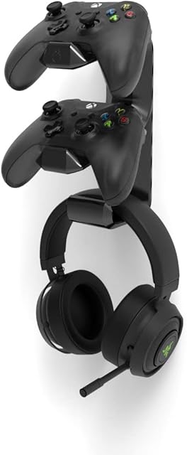 Suporte De Parede P/ 2 Controles Xbox One S Headset Gamer