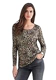 Mit Blüten-Paisey-Muster EMILIA LAY Langarmshirt Shirt mit Rundhals-Ausschnitt Damen