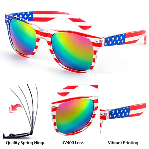Sofier 4th of July Accessories USA American Flag Sunglasses Patriotic Party Favors Fourth of July Accessories Red White Blue2