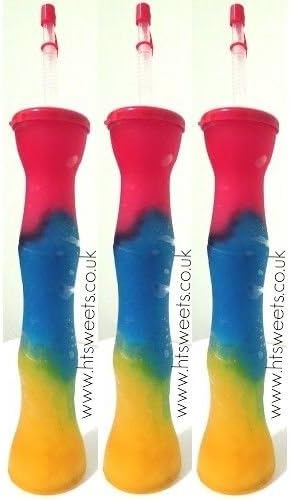 BAMBOO Slush Yard Cups 17OZ x 80 cups with lid and straw (GREEN), Slush,Puppie