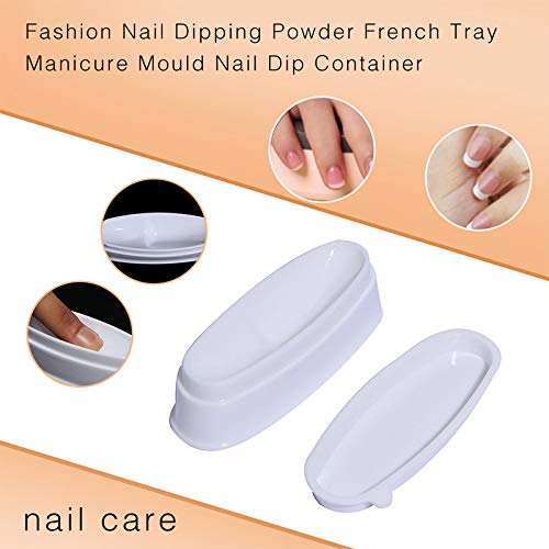 Dipping Powder Tool Kit-mit French Nail Dipping Powder Container Tray Nagelstaubbürste Nagelfeilen Pufferblock und Nägel… – Bild 7