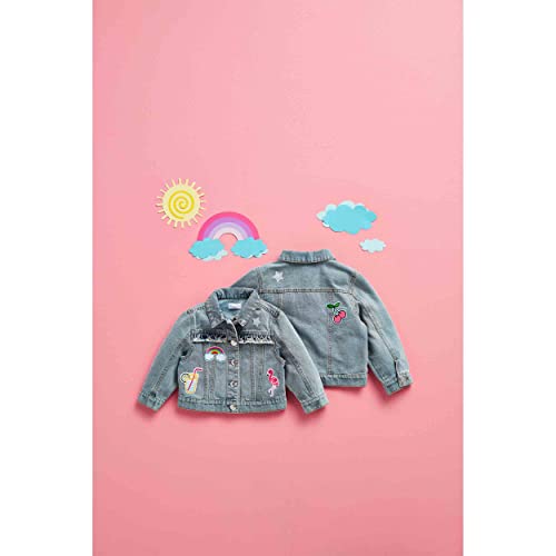 Mud Pie Girls Denim Jacket, Patch, Medium