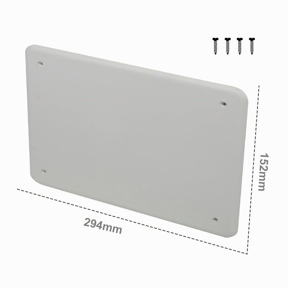 4 tapas para caja de derivación, tamaño 294 x 152 mm, repuesto para caja de empotrar, protección y cobertura de instalaciones eléctricas