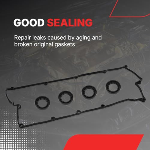 Image of 2244123800 2244323001 Valve Cover Gasket with Spark Plug Seals for Hyundai Elantra 03-12 /Tiburon 03-08 /for Tucson 05-09 for Kia Spectra 04-09 /Spectra5 05-09 /Sportage 05-10 (‎2244123800 & 2244323001)