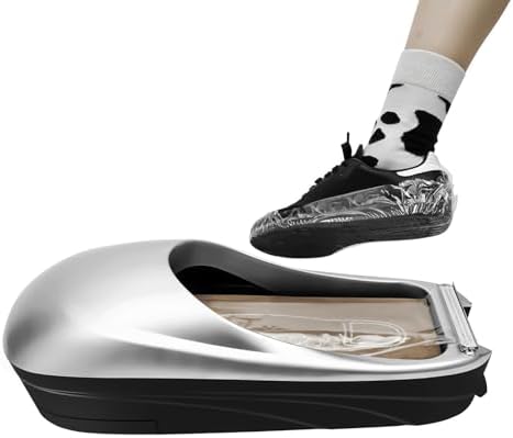 Automatic Shoe Cover Dispenser Machine with Overshoe Film – Silve...
