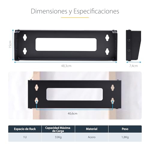 Soporte vertical para paneles de parcheo de 19 pulgadas en paredes estrechas 4