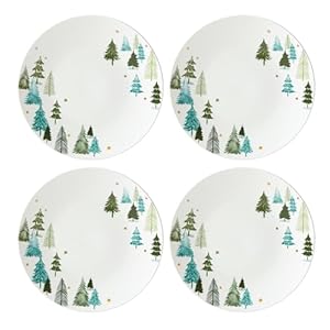 Lenox balsam lane 4 piece dinner plate set 755 lb green  urban country home decor