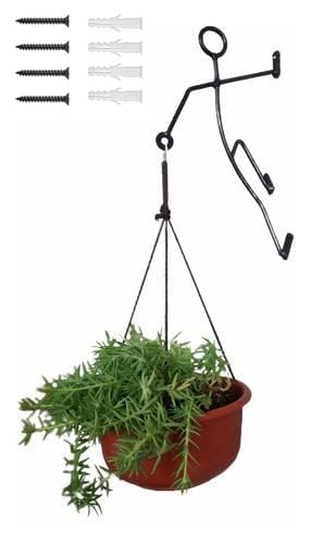 DecoVogue Wall Mounted Man Metal Bracket For Hanging Pots, Bird Feeder, Flower Baskets, Planters, Lanterns, Wind Chimes Indoor/Outdoor Use, Silver (B0CRZ3SXQS) Amazon Price History, Amazon Price Tracker