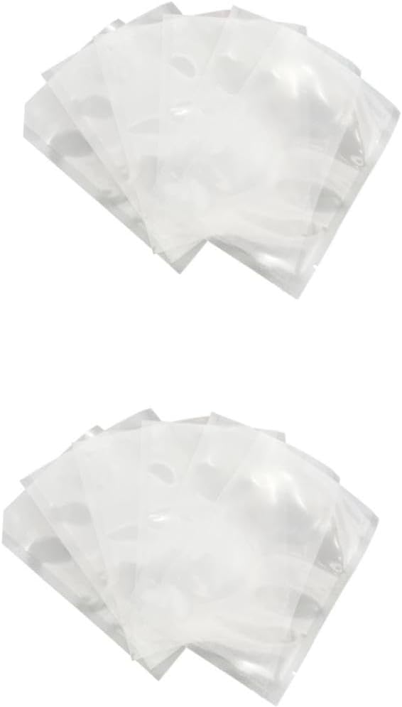 Luxshiny 2sets Transparent Heavy Duty Vacuum Sealer Bags for Dry Fruits Snacks Candies and More for Food Storage Compatible with Commercial Vacuum Machines 200pcs*2