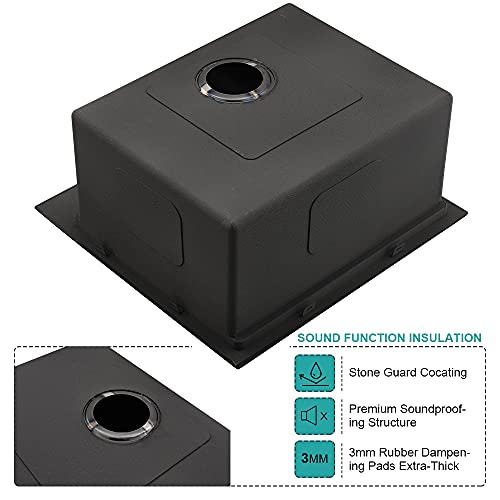 21 Black Bar Sink Drop In Kitchen Sink - Ianomla 21 X 20 Inch Workstation Drop-In Topmount Black Stainless Steel Bar Prep Rv Sink 16 Gauge Matte Black Stainless Steel Kitchen Sink With Cutting Board #TOP7