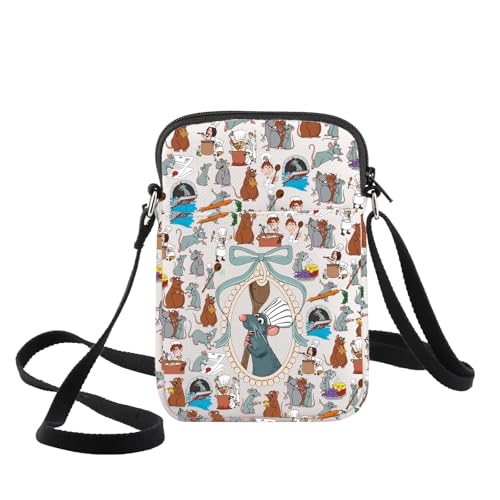 WZMPA Remy Crossbody Bag Rat Chef Inspired Gift Remy Rat Theme Shoulder Bag Cartoon Movie Merchandise