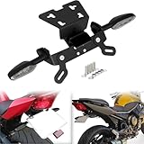 Fender Eliminator Compatible with XJ6N / XJ6 Diversion / XJ6 Diversion / FZ6R Tail Tidy License Plate Mount Rear Tail Light LED Turn Signal Indicator Kit (Smoke)