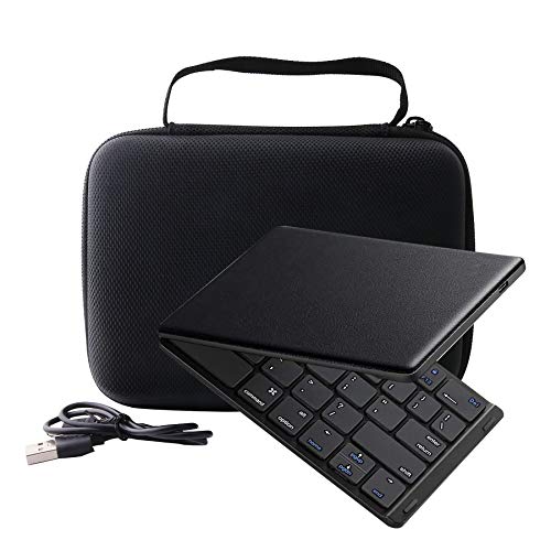 WERJIA Hard EVA Carrying Case for Foldable Bluetooth Keyboards #TOP26