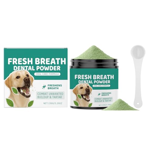 Polvo para dientes de perro, solución de cuidado bucal de animales, polvo de limpieza de dientes para cachorros y, para aseo, baño, hogar, camping, viajes, razas pequeñas a grandes