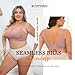 Xcutting Soft Sleep Wirefree Jelly Bras for Women Full Coverage No Underwire Wireless Bra Comfortable Sports Bras for Sagging Breasts Padded Plus Size Bra (Mauve,Large)