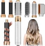 Hair Dryer Brush 5 in 1, Negative Ion Blow Dryer Brush Set - 110,000 RPM High -Speed Hot Air Brush Air Styler Curling Wrap Air Curler,Curling Iron Hair Styling Tool for Straight Curl Drying Smoothing