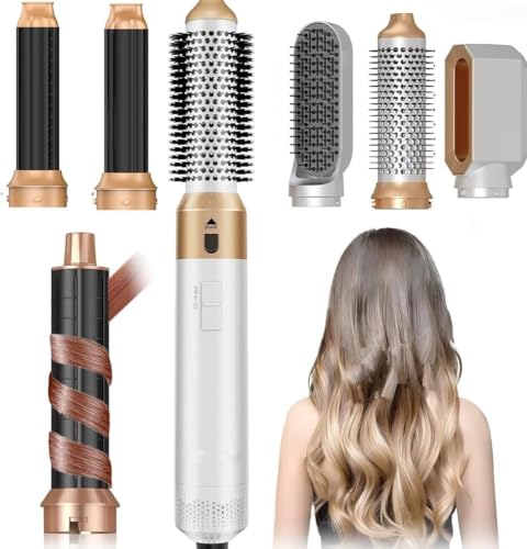 Roll With Us Depot 5 in 1 Negative Ion Hair Dryer Brush Set, 110,000 RPM High Speed Hot Air Brush Air Styler for Curling, Straightening, Drying, Smoothing