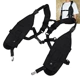 Jectse Funkgerät-Brustgurt, Weste, Funkgerätetasche, Schulterweste, Verstellbare Schultergurte, Schnellverschluss-Schnallen, Mehrere Taschen, Duales Aufhängungssystem für den
