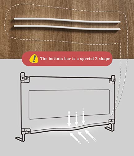 Rdhome 47" Bed Rails For Toddlers Vertical Lifting Bed Guardrail For Kids, Extra Tall Collapsible Baby Bed Rail Guards Fits Three Quarters Bed(1 Side) #TOP1