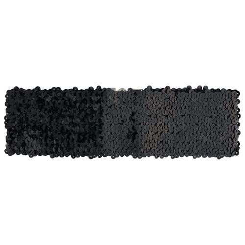 Ro Rox Sequin Stretch Belt - Sparkly Elastic Waist Belt for Dresses & Outfits3