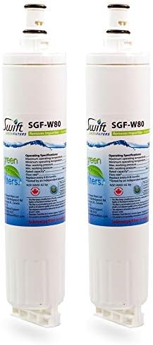 Swift Green Filters SGF-W80-2Pk replacement for 4396508, WFNL300, NL240, WFL400V, WFL500, WF-300BR, PUR 4396547Replacement Water Filter, White (SGF-W80 (2 Pack))
