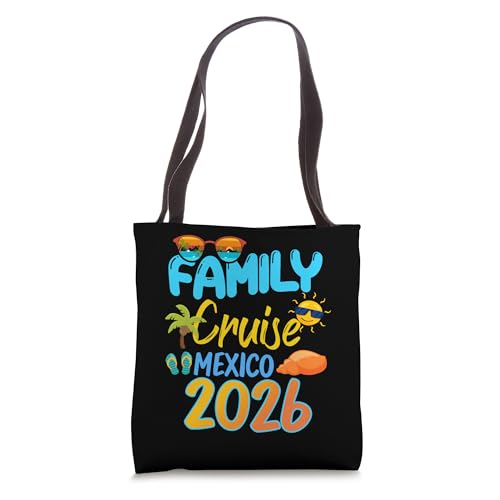 Cute MEXICO Family Cruise Trip 2026 Beach Cousin Crew Match Tote Bag