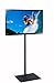 Elitech TV Display Portable Floor Stand Height Adjustable Mount for Flat Panel LED LCD Plasma Screen 32" to 55", Movable Free-Standing Stand or Bolted on the Floor as a Fixed Stand