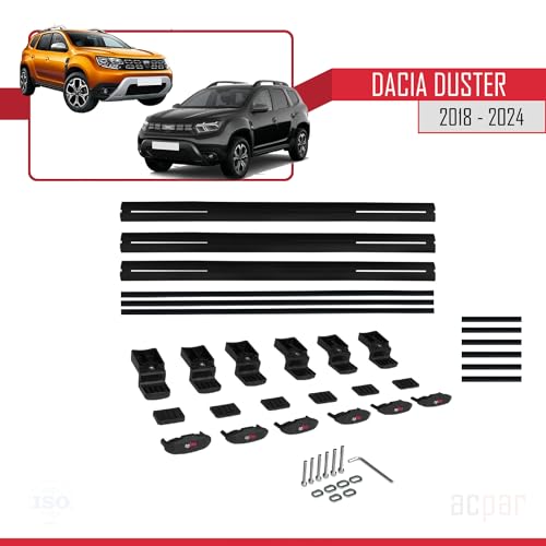Barres de toit Dacia Duster 2 2018-2024 pour fixer un coffre de toit et optimiser l'espace