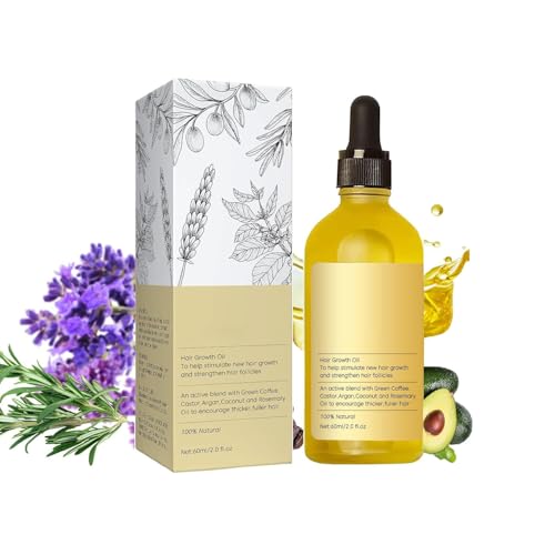 Natural Hair Growth Oil Rosemary Hair Oil Organic For Dry Damaged Hair Thinning Hair Strengthening & Nourishing Treatment 60ML