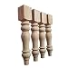 Chunky Unfinished Farmhouse Dining Table Legs- Set of 4 Turned Legs- Design 59 inc
