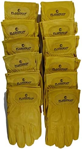 Plainsman Goatskin Cabretta Leather Gloves 12 Pair Wholesale Bundle EXTRA LARGE